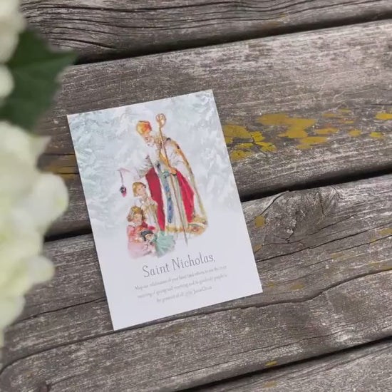 St. Nicholas Print | Catholic Artwork | Catholic Christmas | St. Nicholas Prayer | Catholic Gift | Catholic Christmas Gift