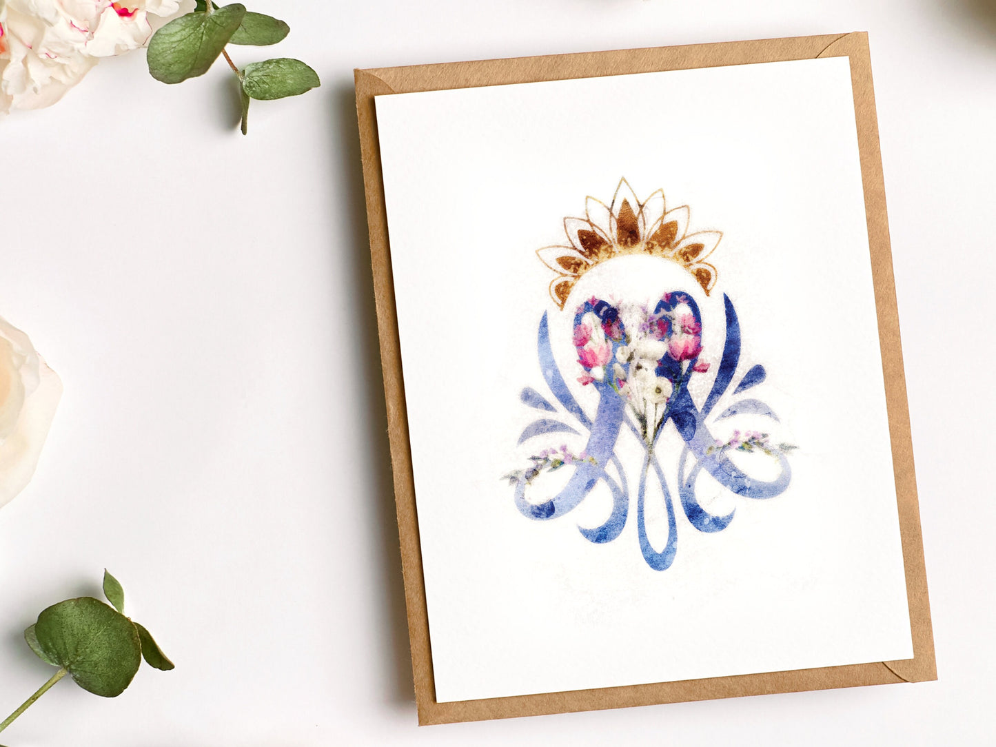 Virgin Mary Monogram Print | Catholic Artwork | Virgin Mary | Auspices | Catholic Baptism Gift | Auspice Maria | Wedding Gift | Marian M