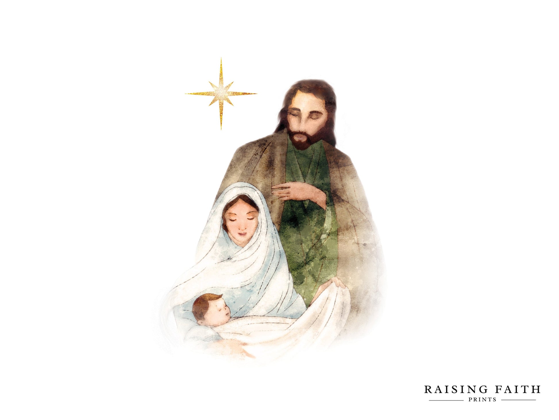 Holy Family Print | Nativity | Christmas Gift | Christmas Print | Catholic Art | Catholic Artwork | Catholic Christmas Gift | Christian Gift