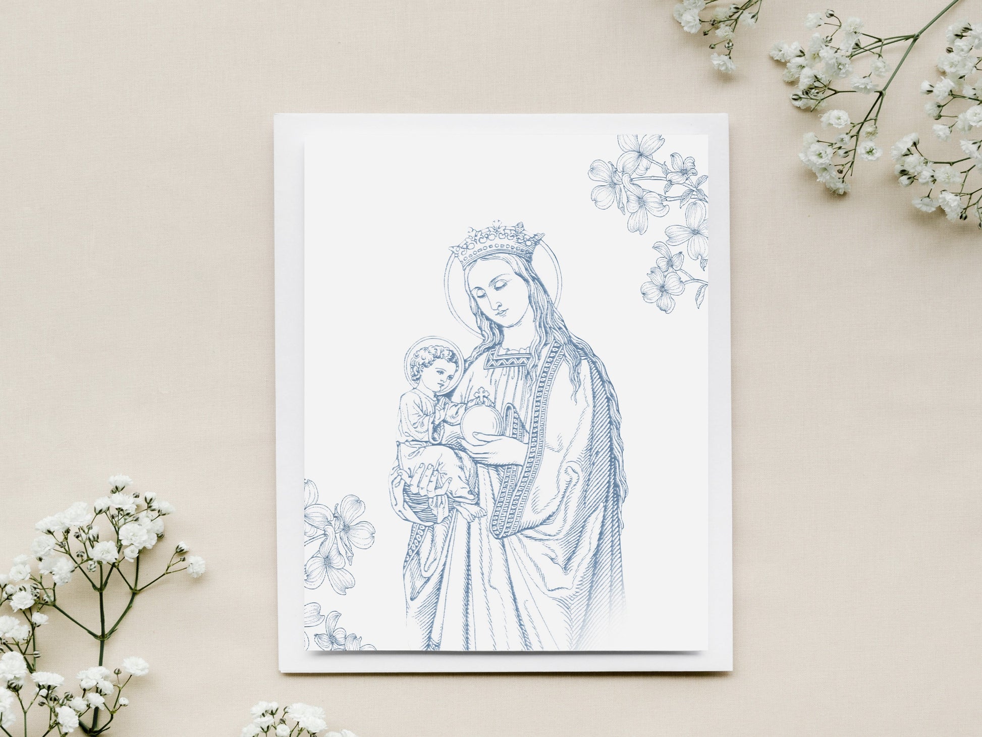 Our Blessed Mother and the Child Jesus Print | Virgin Mary | Catholic | Catholic Print | Catholic Gift | Catholic Wedding Gift | Our Lady