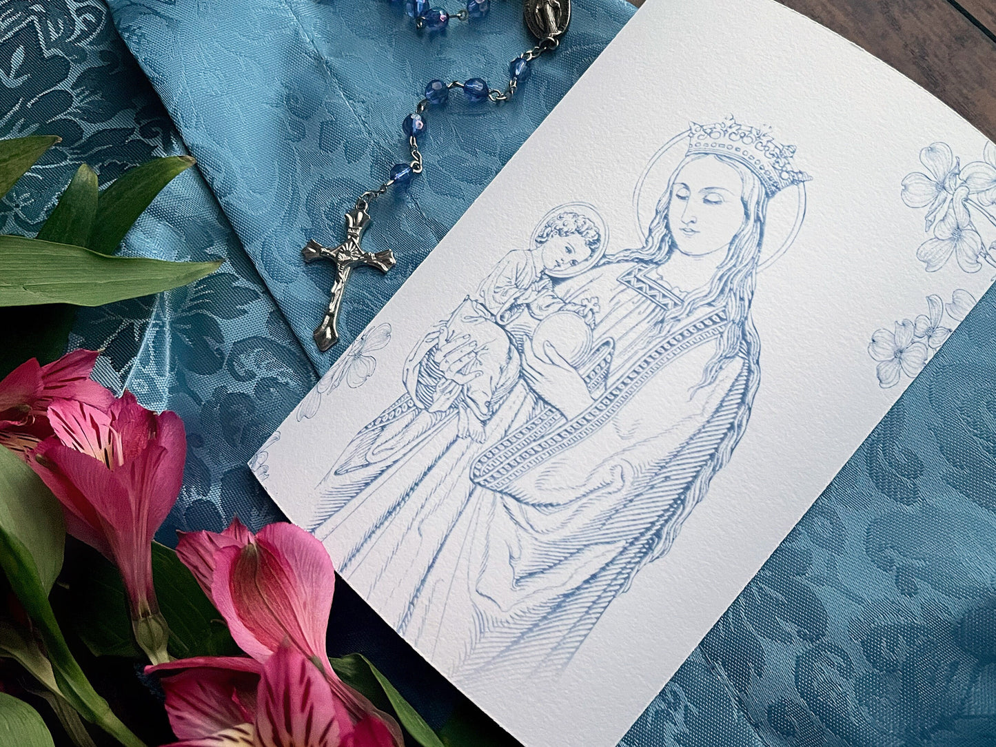 Our Blessed Mother and the Child Jesus Print | Virgin Mary | Catholic | Catholic Print | Catholic Gift | Catholic Wedding Gift | Our Lady