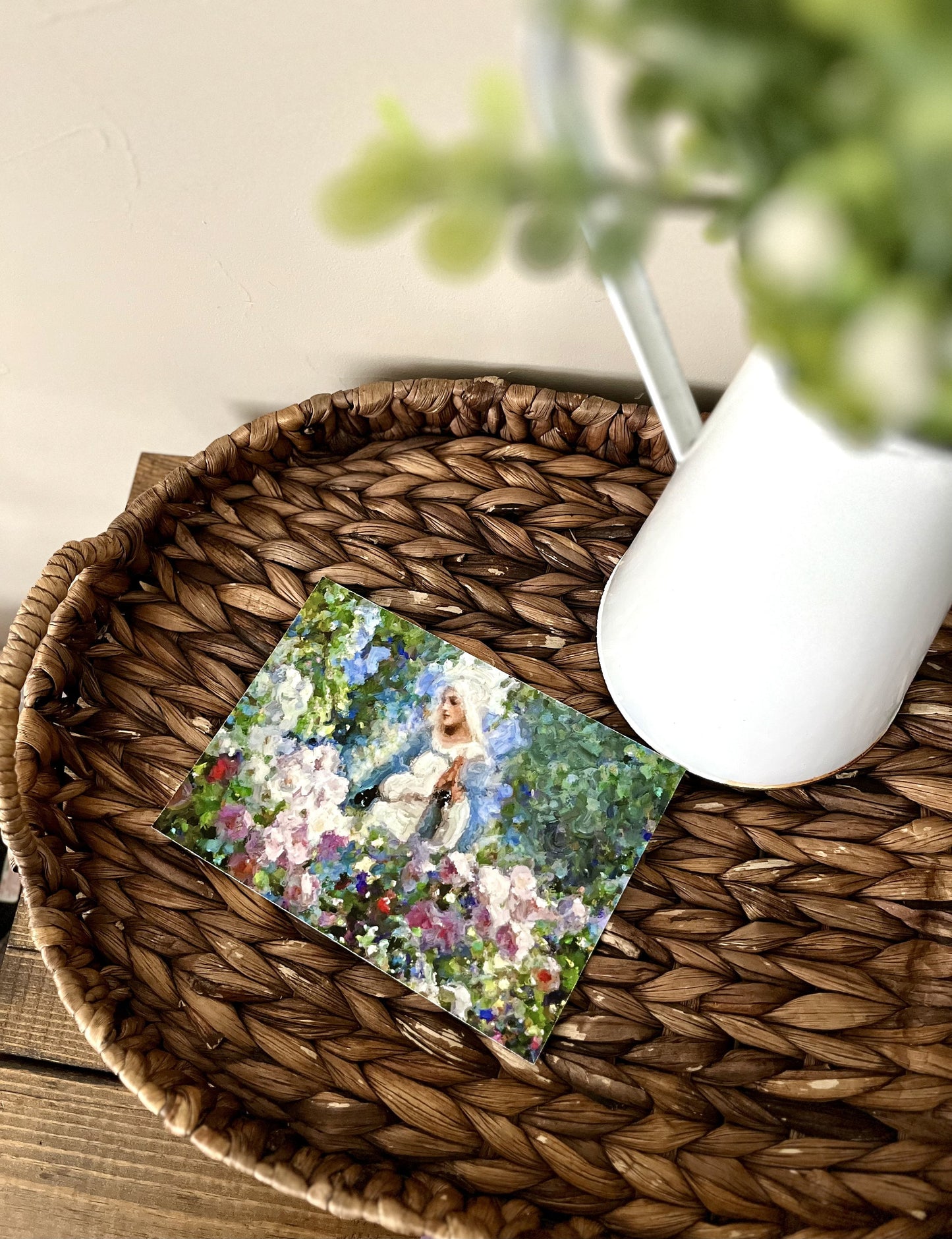 Our Lady Among the Flowers Print