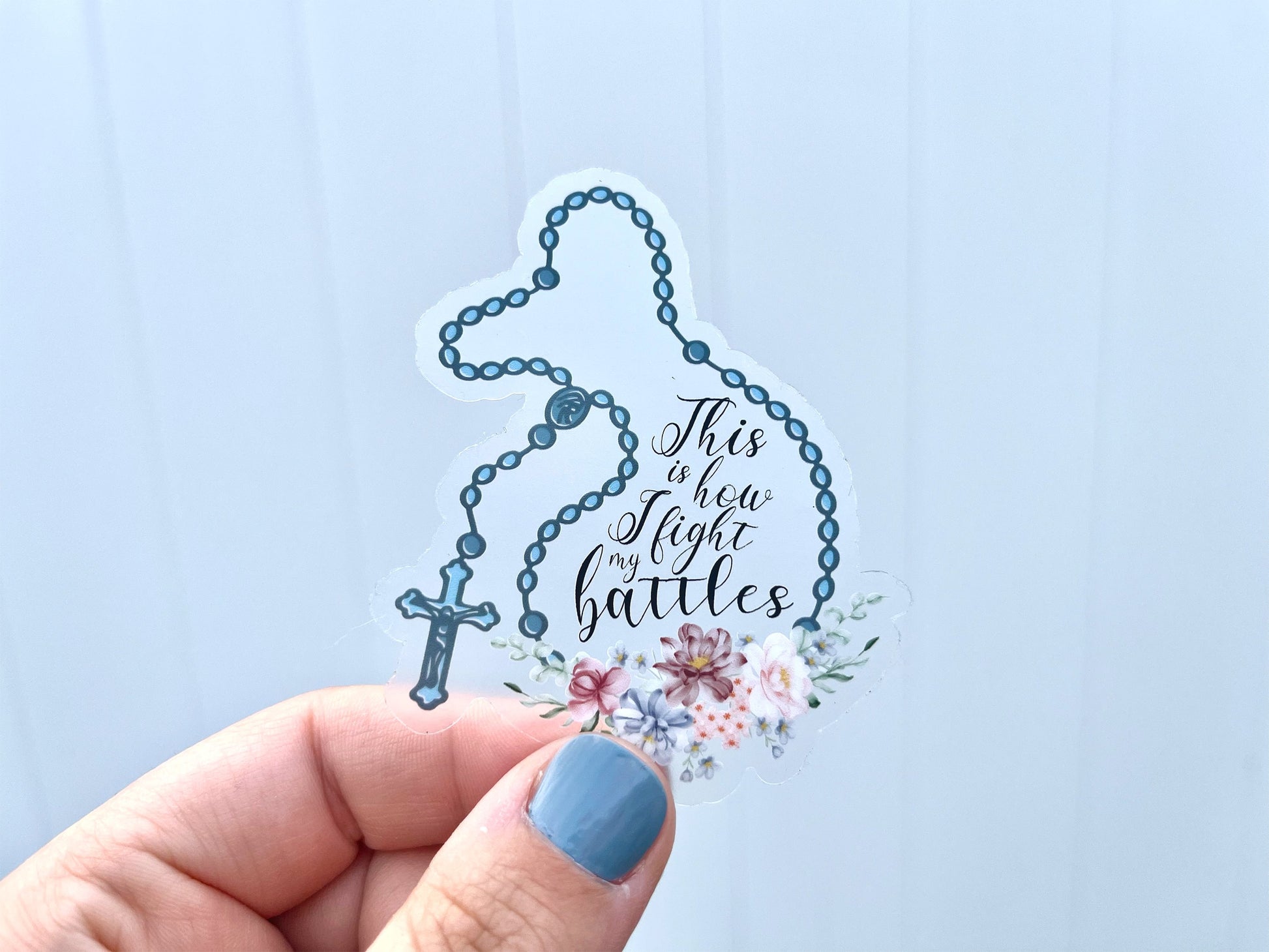 Rosary Sticker | Catholic Sticker | Catholic Gift | Godparent Gift | Catholic Wedding Favor | Catholic Kids Gift | Rosary