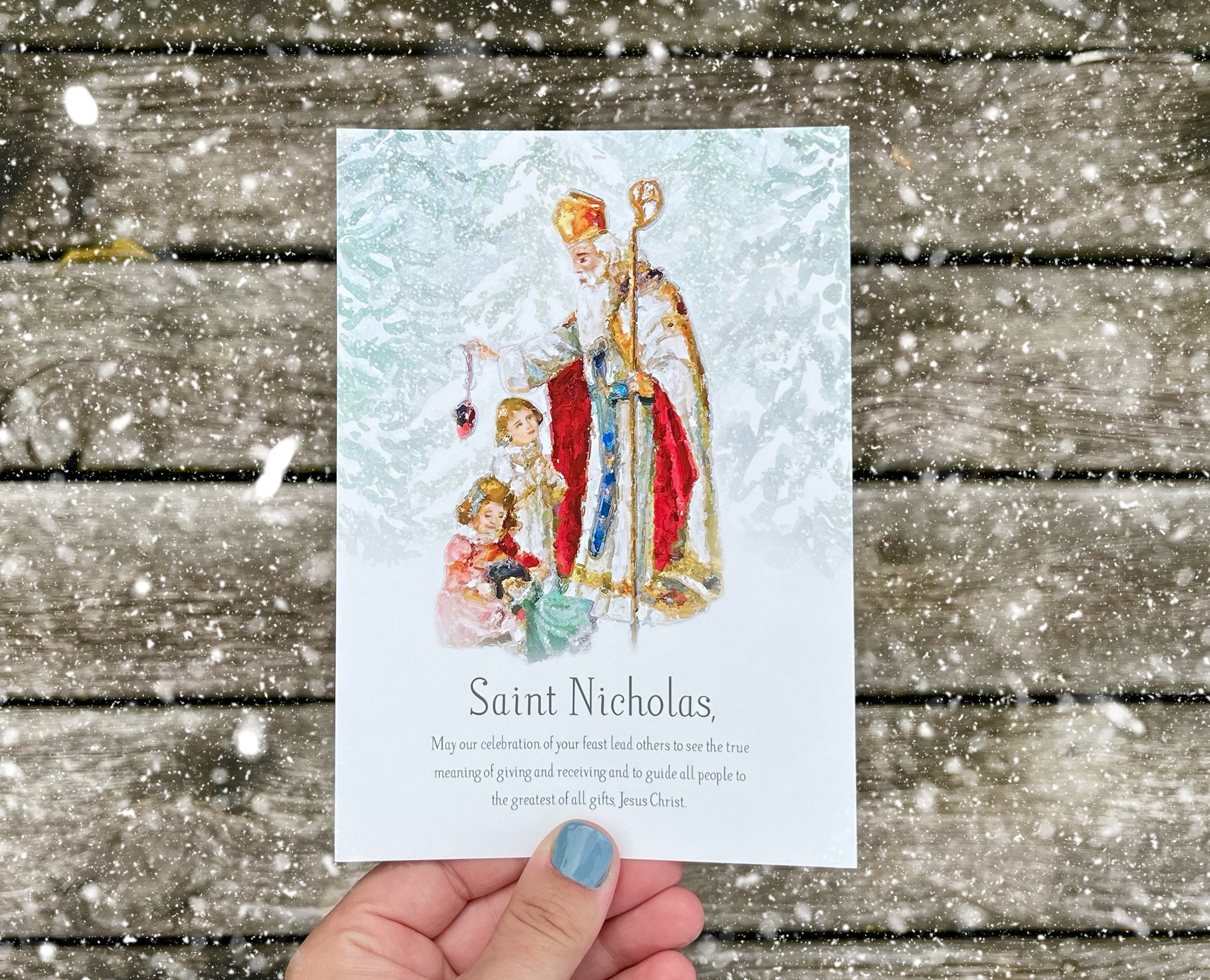 St. Nicholas Print | Catholic Artwork | Catholic Christmas | St. Nicholas Prayer | Catholic Gift | Catholic Christmas Gift
