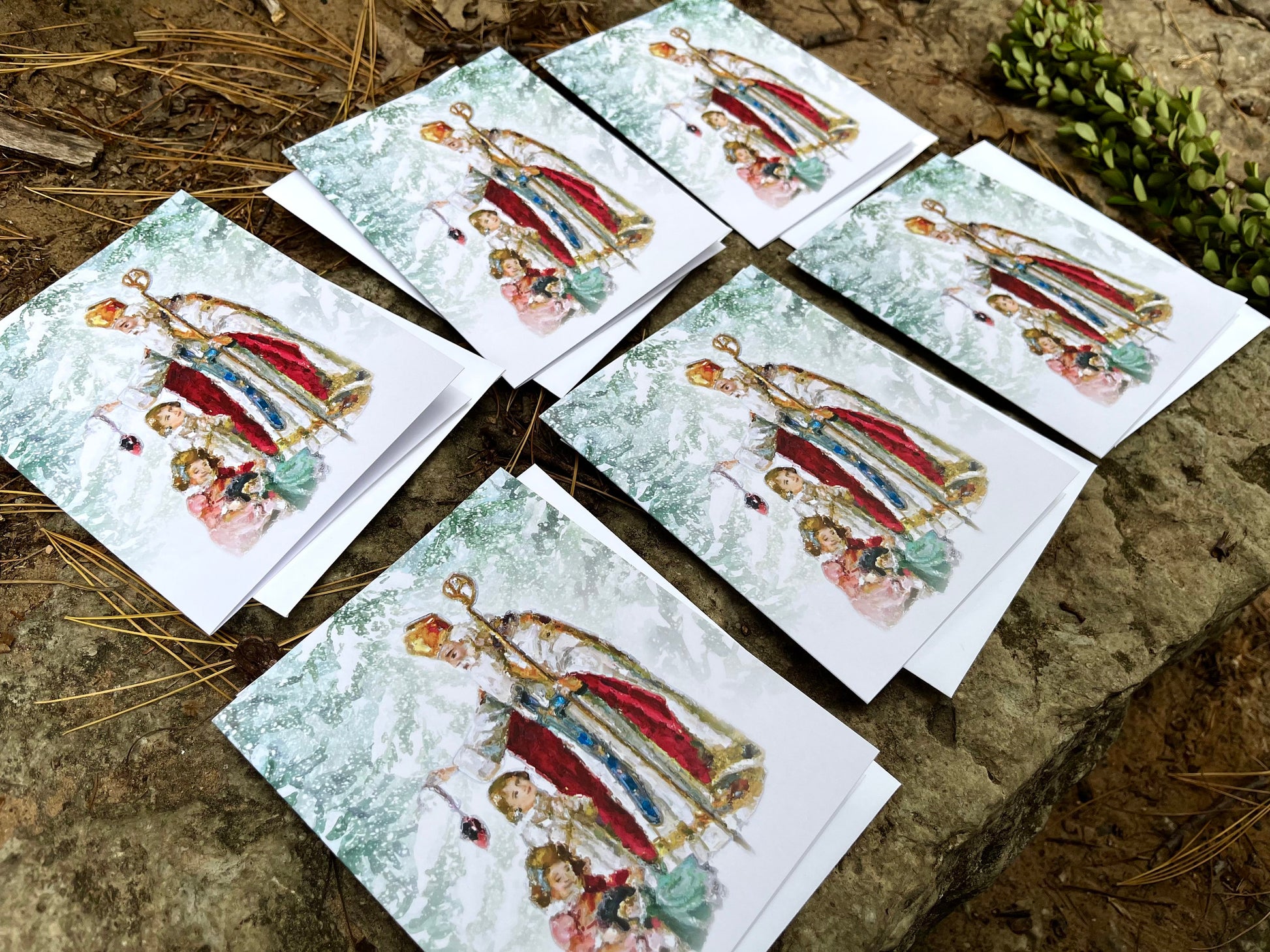 St. Nicholas Greeting Cards | Catholic Christmas Greeting Cards | Christmas Cards | Catholic Gifts | Greeting Cards Set | Catholic Art