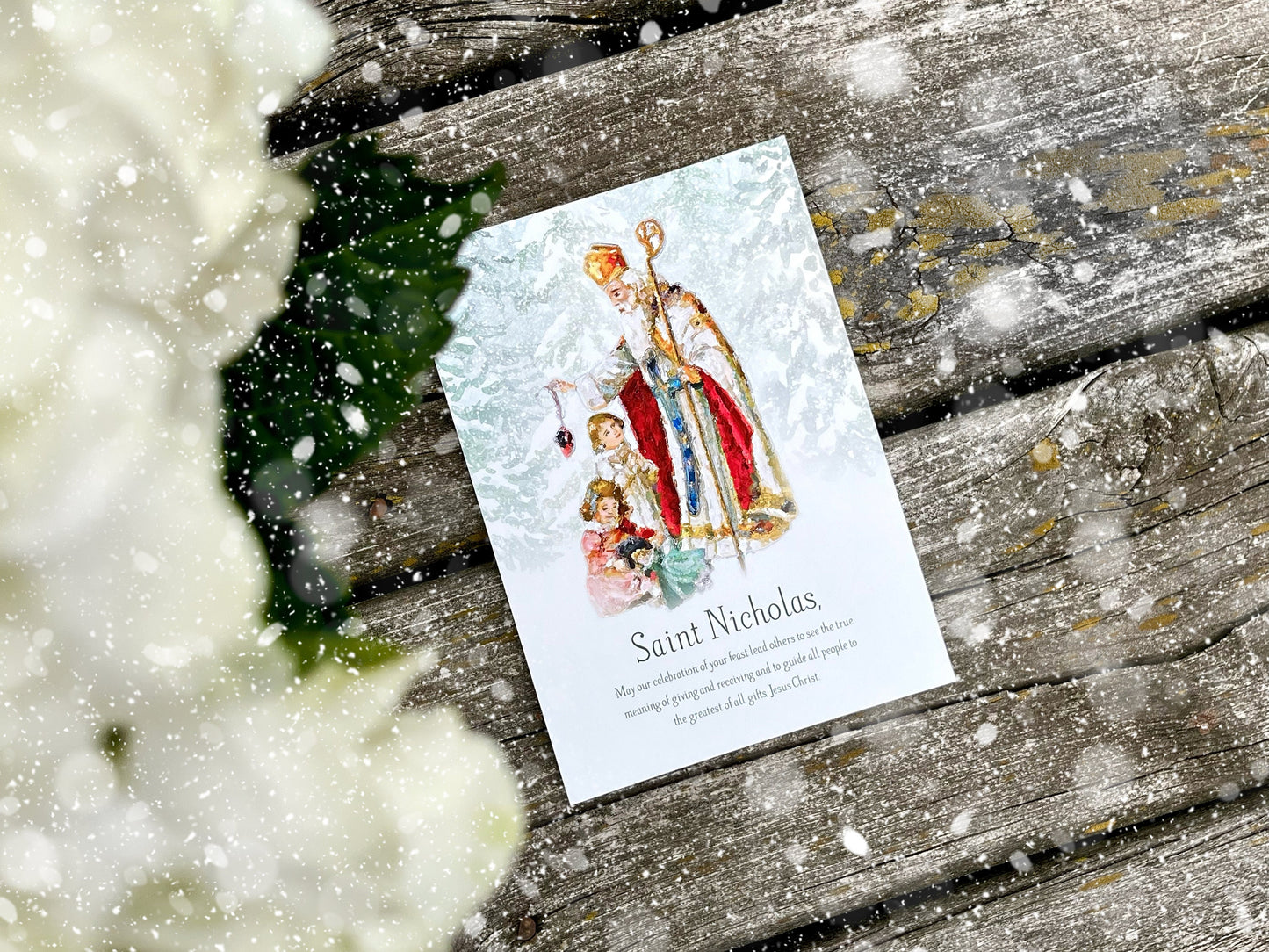 St. Nicholas Print | Catholic Artwork | Catholic Christmas | St. Nicholas Prayer | Catholic Gift | Catholic Christmas Gift