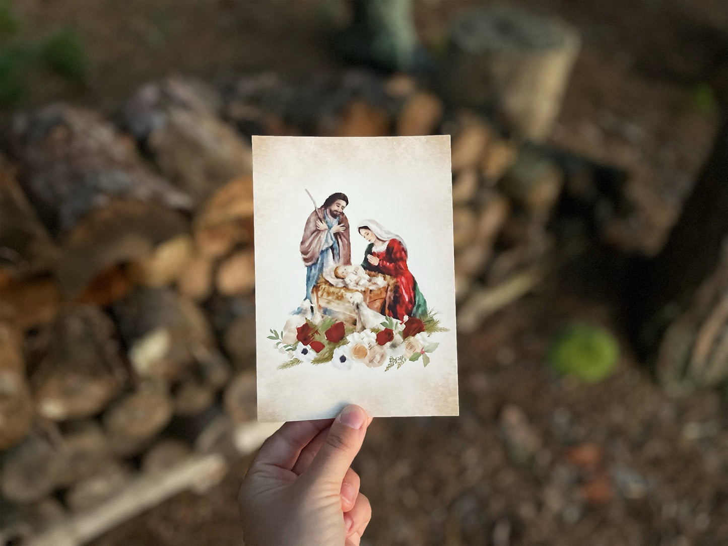 Nativity Print | Catholic Artwork | Catholic Christmas | Nativity Scene | Catholic Gift | Catholic Christmas Decor | Holy Family Print