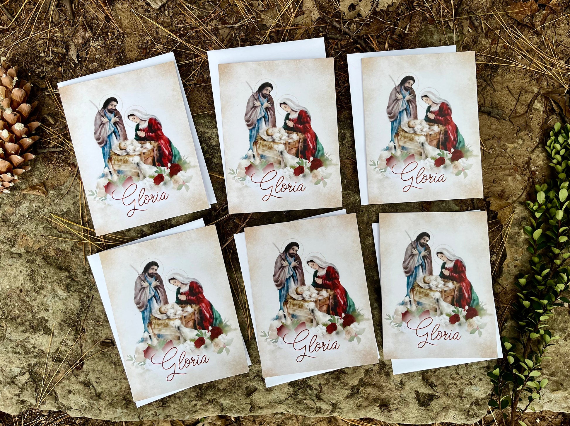 Holy Family Greeting Cards | Catholic Christmas Cards | Blank Notecards | Catholic Gifts | Greeting Cards Set | Nativity Notecards