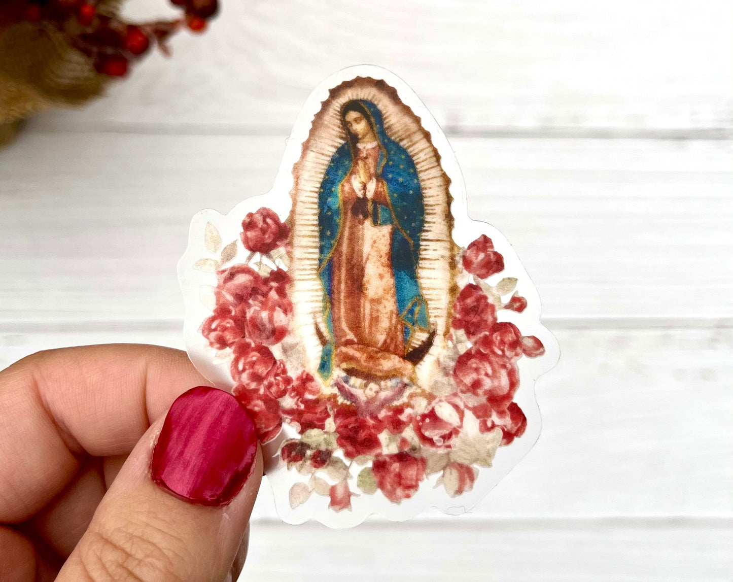 Our Lady of Guadalupe Sticker | Catholic Sticker | Catholic Gift | Godparent Gift | Catholic Wedding Favor | Catholic Kids Gift