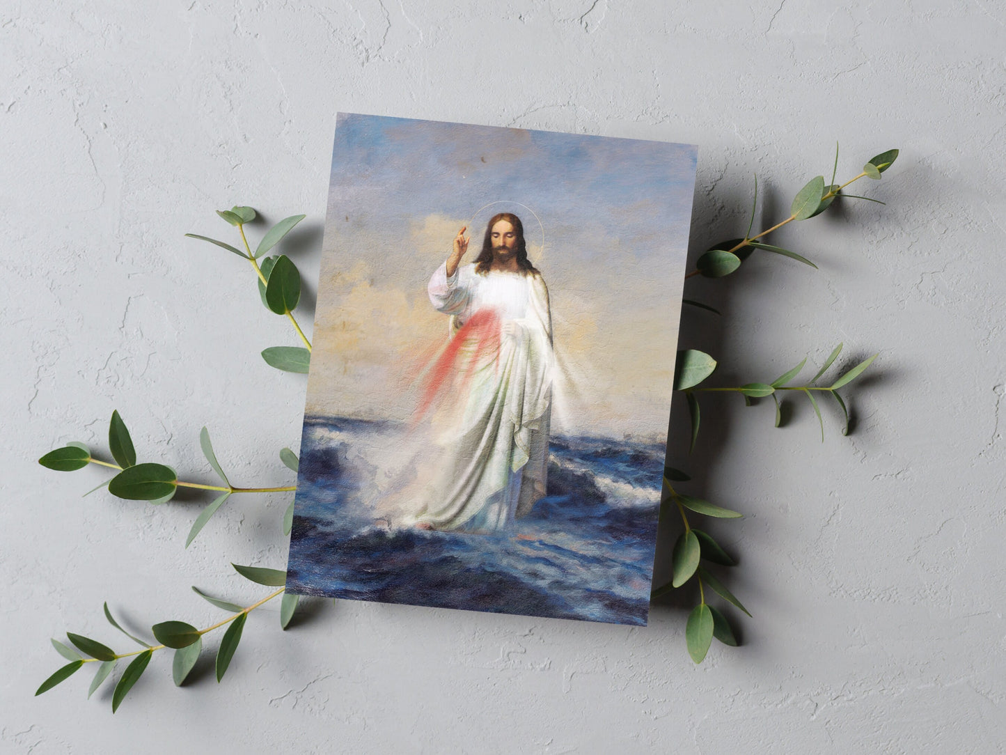 Ocean of Mercy Print | Catholic Artwork | Divine Mercy | Jesus | Catholic Gift | Catholic Godparent Gift | Christian Art | Christian Gift