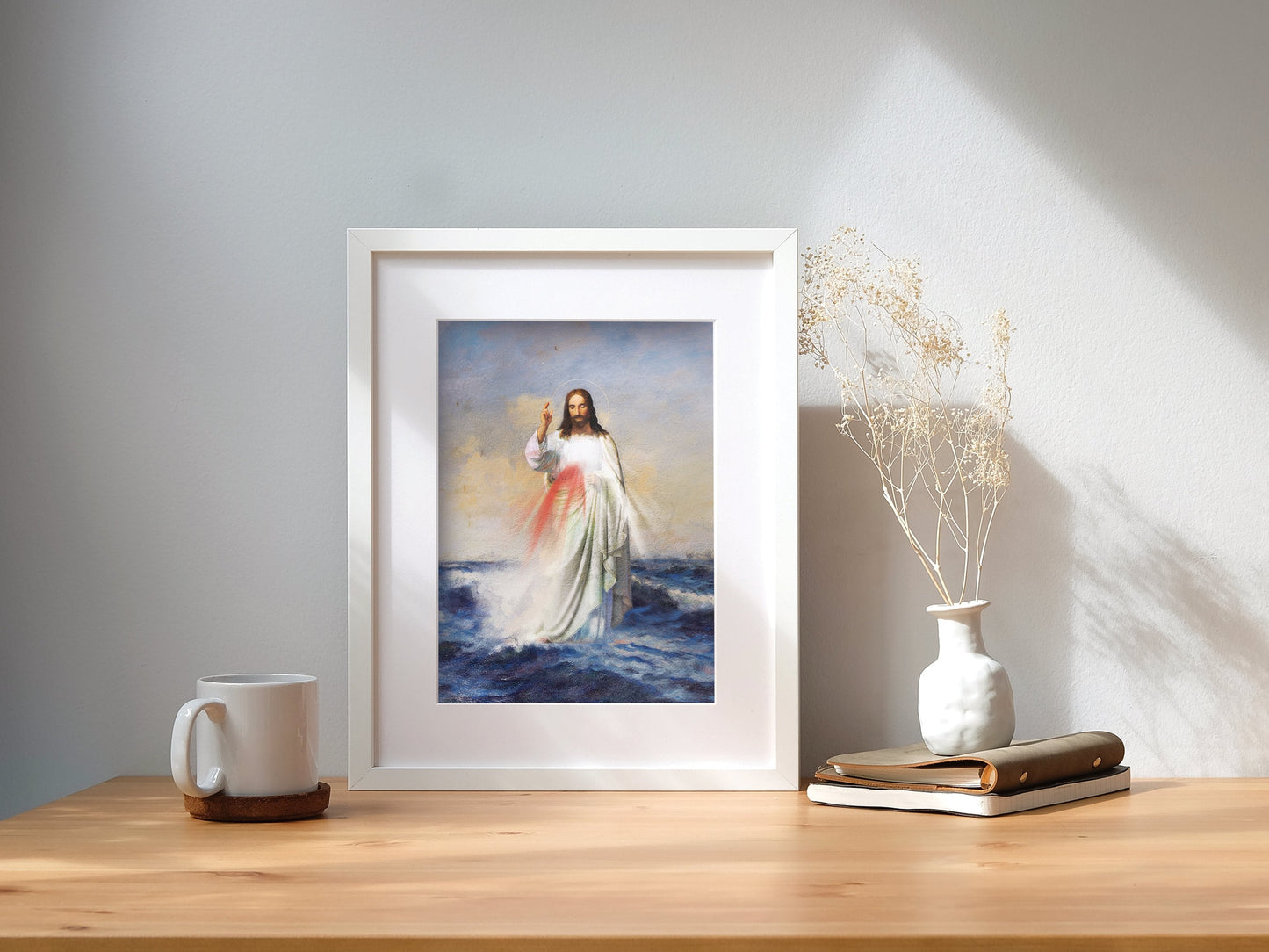 Ocean of Mercy Print | Catholic Artwork | Divine Mercy | Jesus | Catholic Gift | Catholic Godparent Gift | Christian Art | Christian Gift